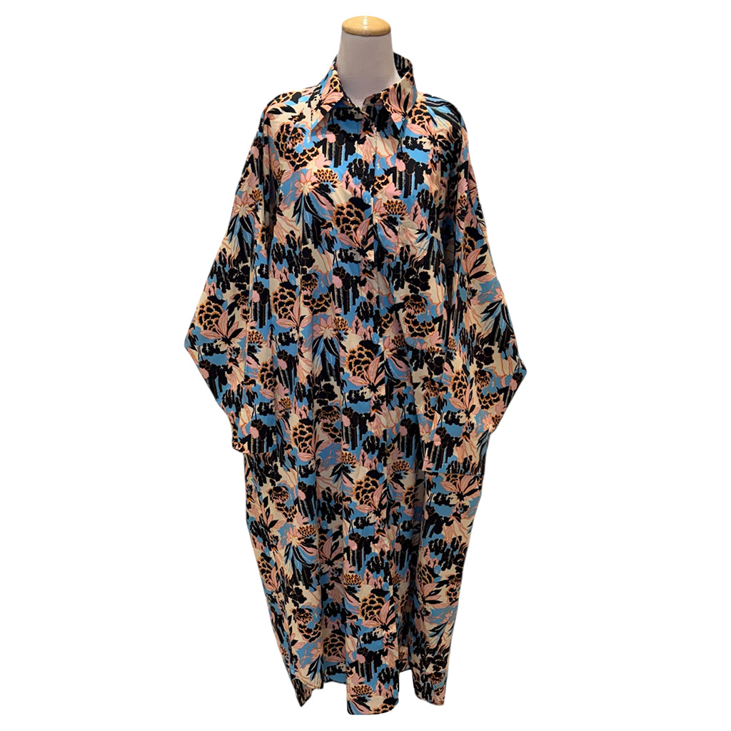 Rachel Comey Woman Naz Dress Blue Floral Print