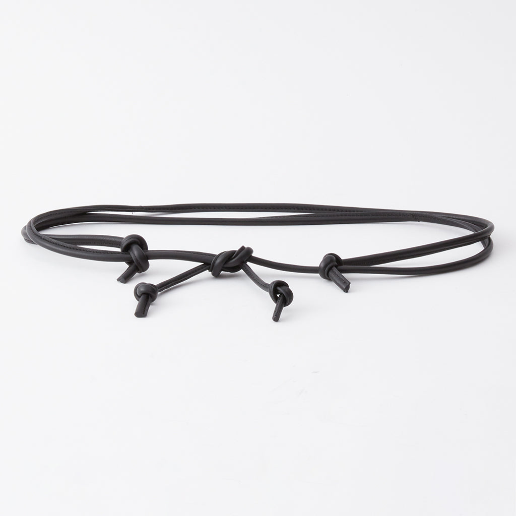 Rachel Comey Woman Skinny Tubular Tie Belt Black Nappa Leather