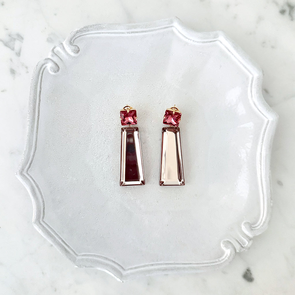 Rachel Comey Beam Gem Earrings Smoke Grey