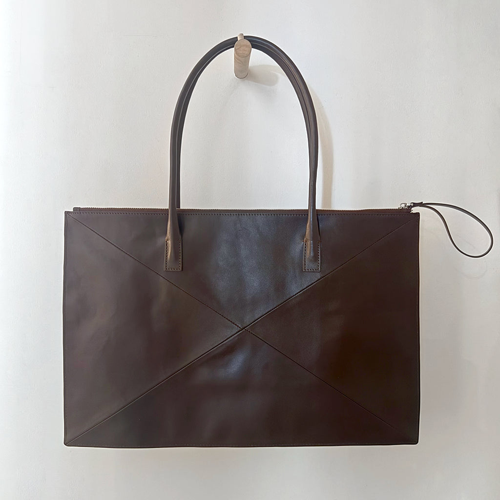 Rachel Comey Brynd Zip Tote Bag Bark Brown