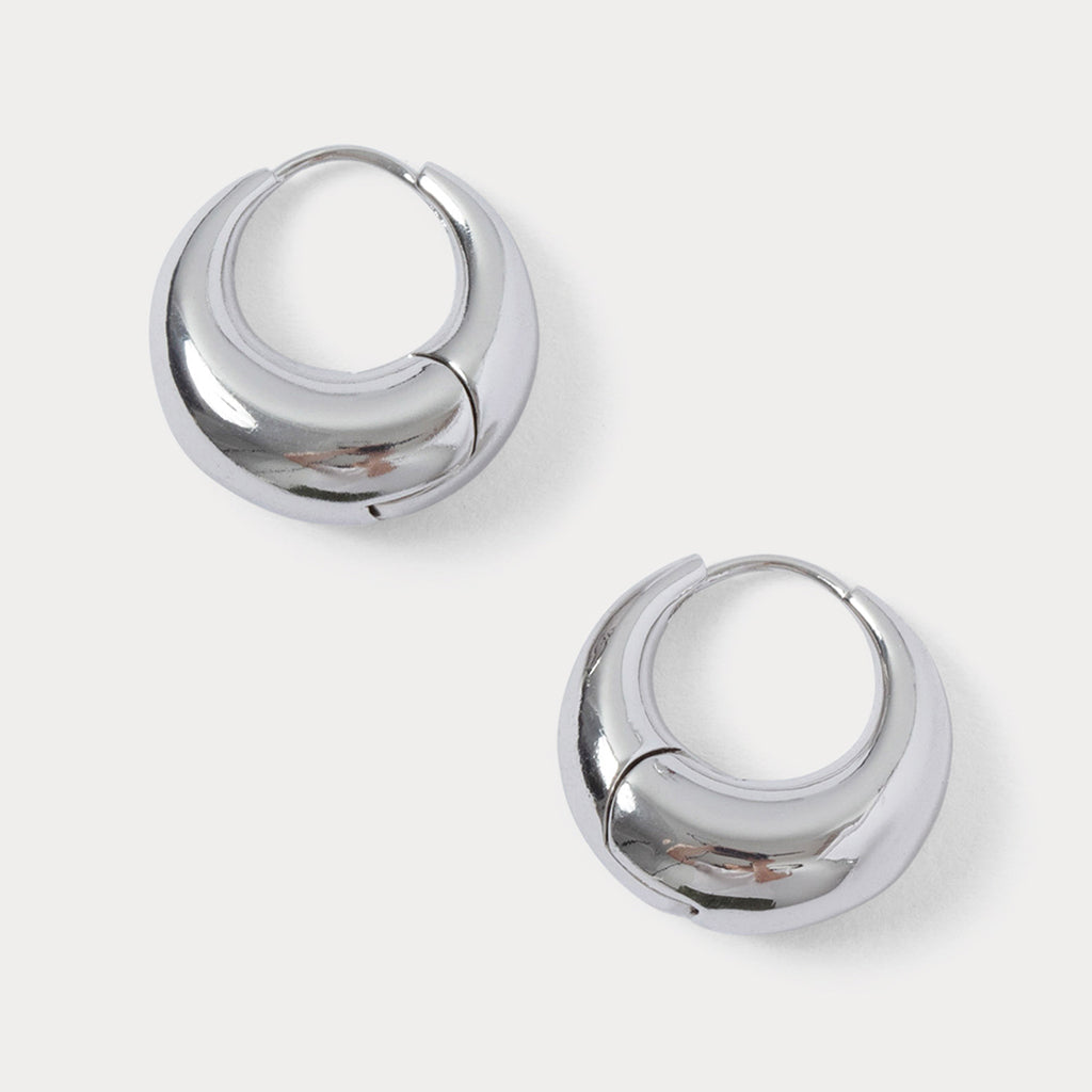 Rachel Comey Alpha Hoop Earrings Silver