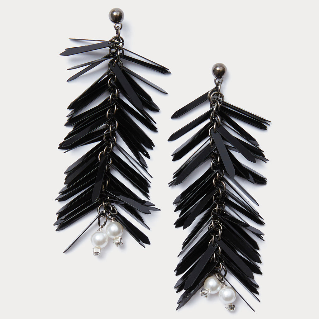 Rachel Comey Blakely Fringe Earrings Black