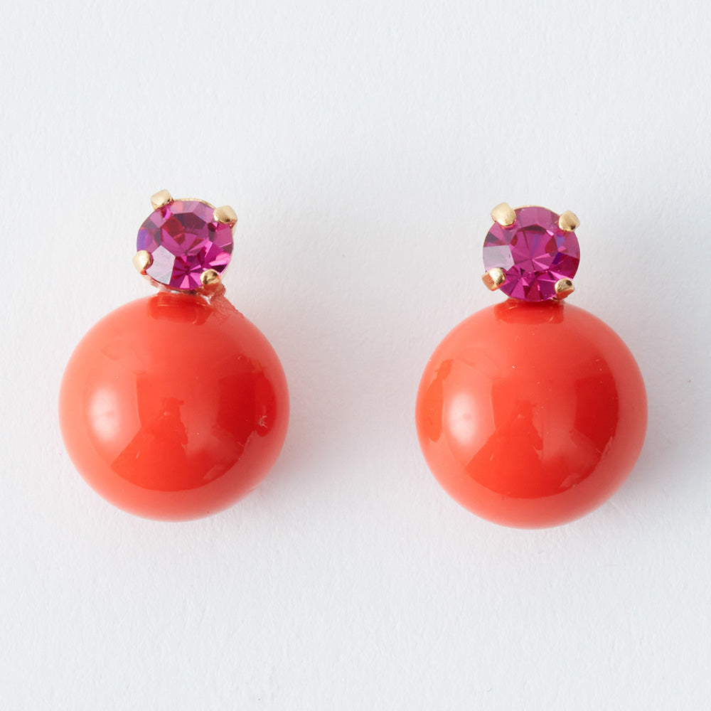 Rachel Comey Bramsgrove Earrings Coral Red