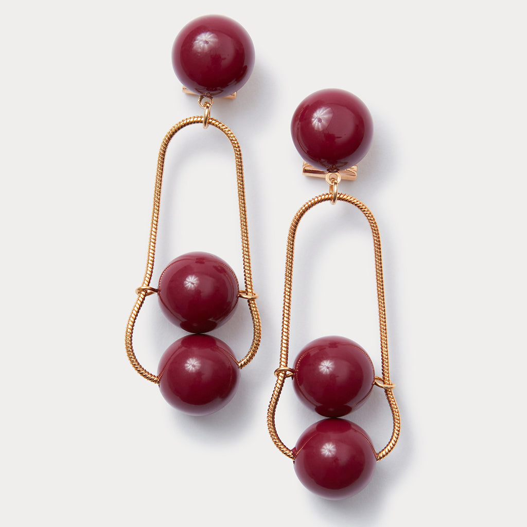 Rachel Comey Orwell Earrings Plum Red