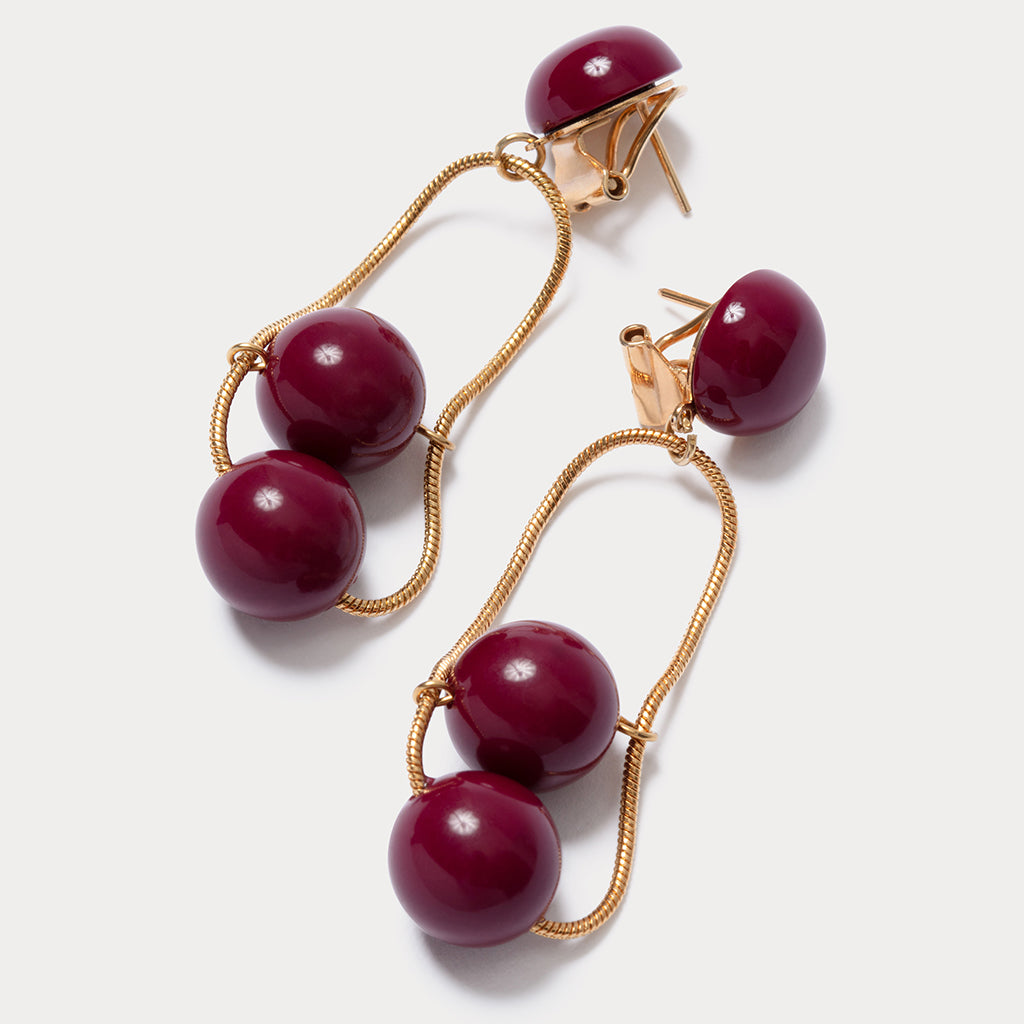 Rachel Comey Orwell Earrings Plum Red