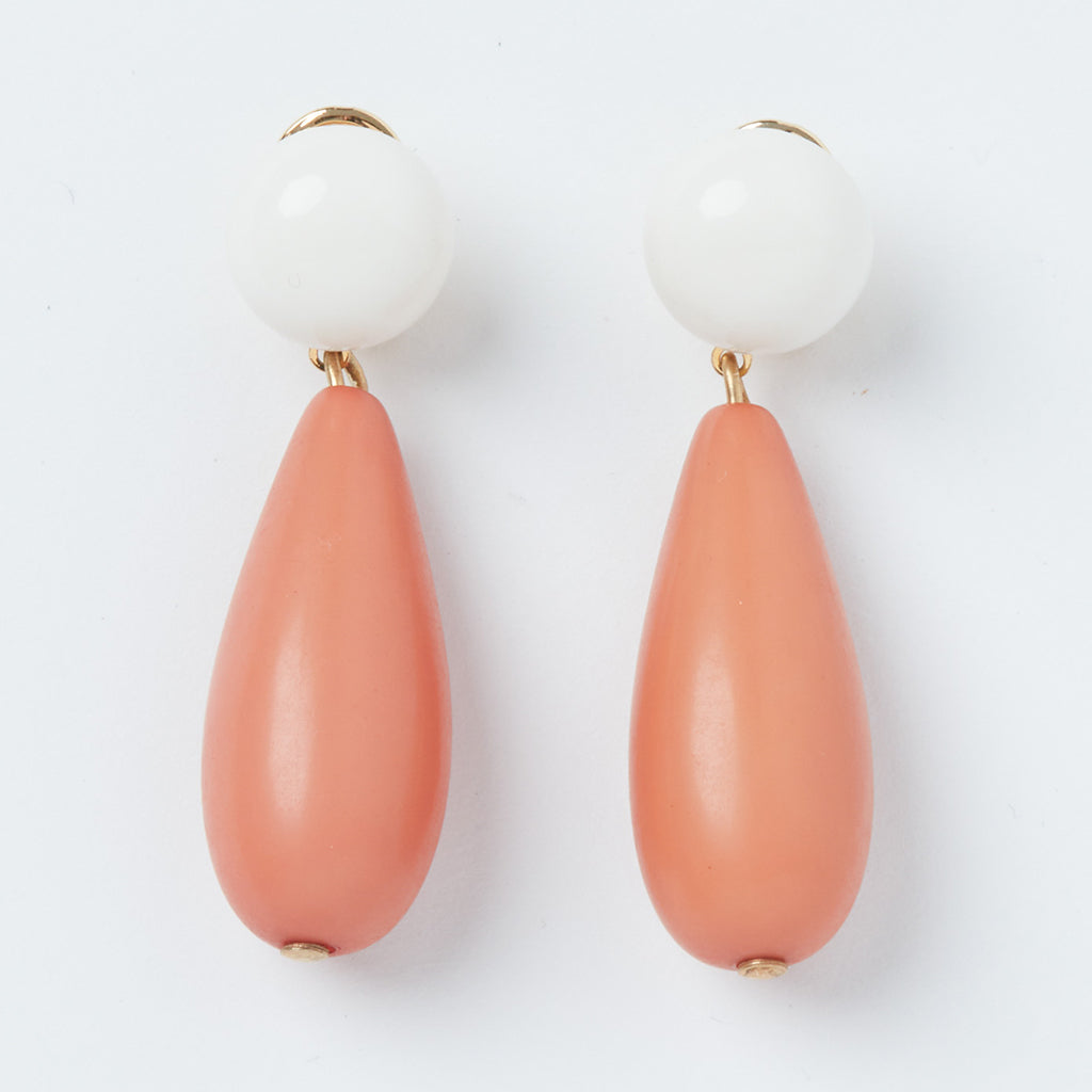 Rachel Comey Pamplona Earring Ivory White And Pink