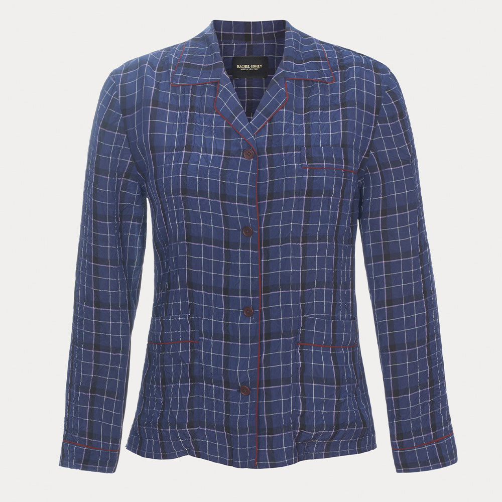 Rachel Comey Woman Deboo Jacket Navy Blue Plaid