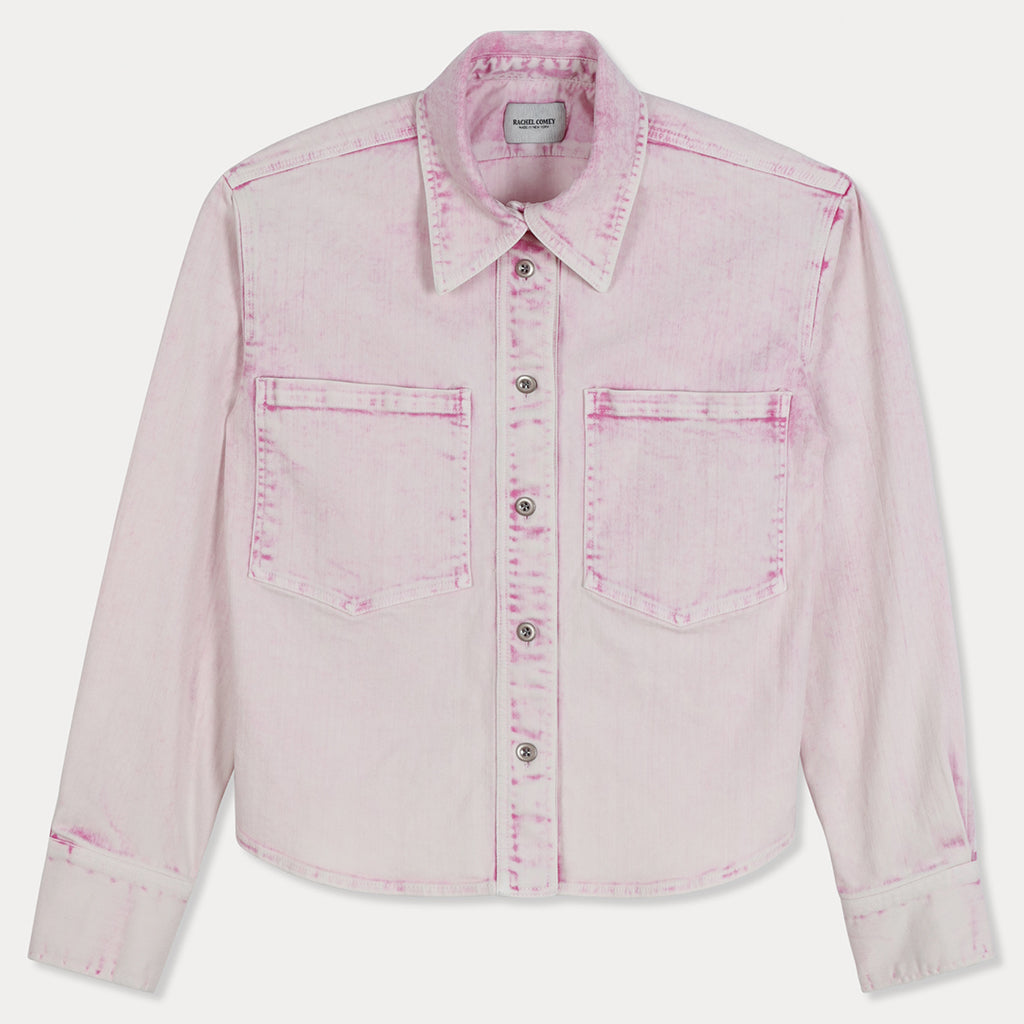 Rachel Comey Woman Riera Shirt Pink Acid Wash Denim