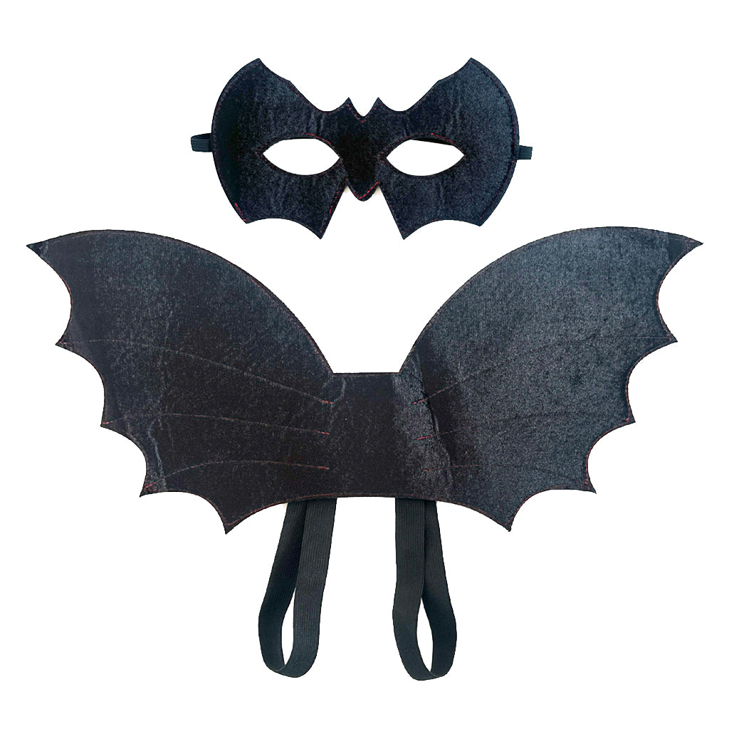 Ratatam Bat Set With Wings And Mask Black Costume