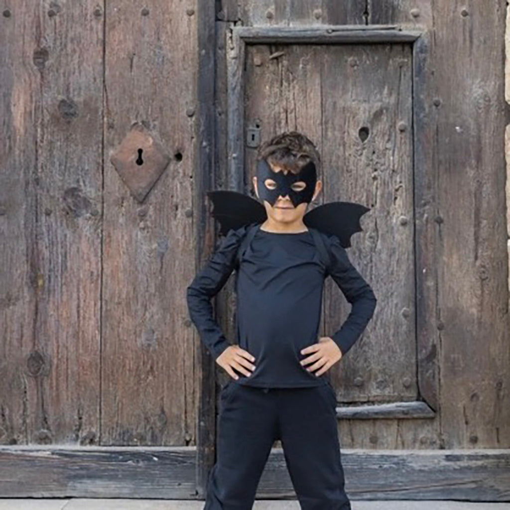 Ratatam Bat Set With Wings And Mask Black Costume