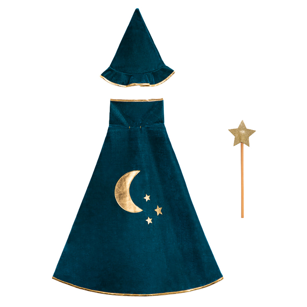Ratatam Wizard Cloak Set With Hat And Wand Blue Costume