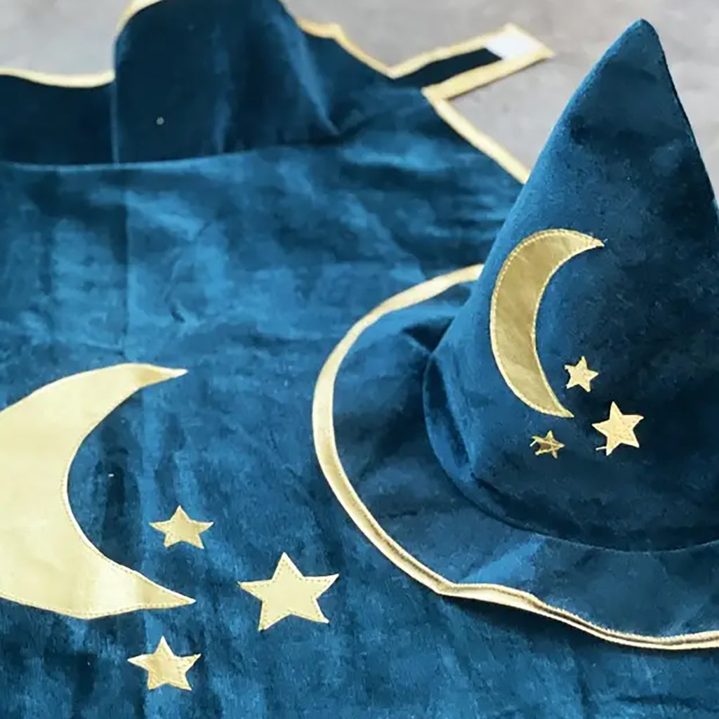 Ratatam Wizard Cloak Set With Hat And Wand Blue Costume