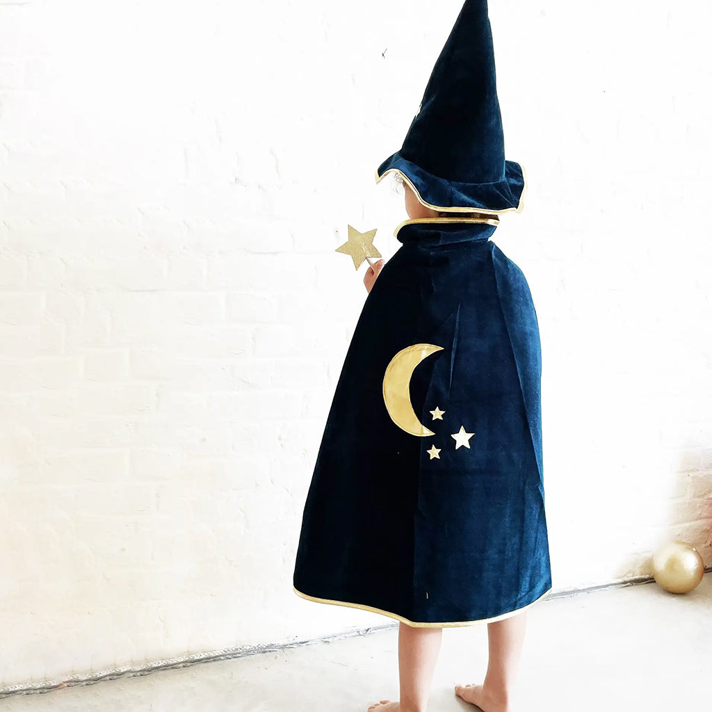 Ratatam Wizard Cloak Set With Hat And Wand Blue Costume