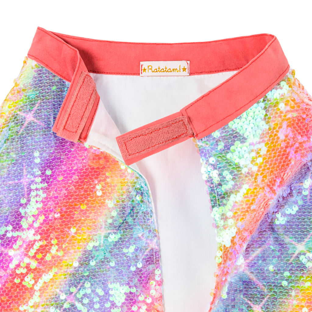 Ratatam Rainbow Cape with Multicolor Sequins Costume