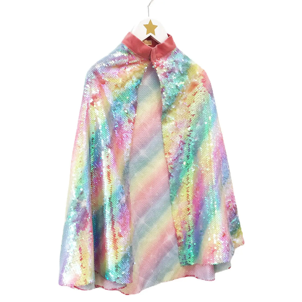 Ratatam Rainbow Cape with Multicolor Sequins Costume
