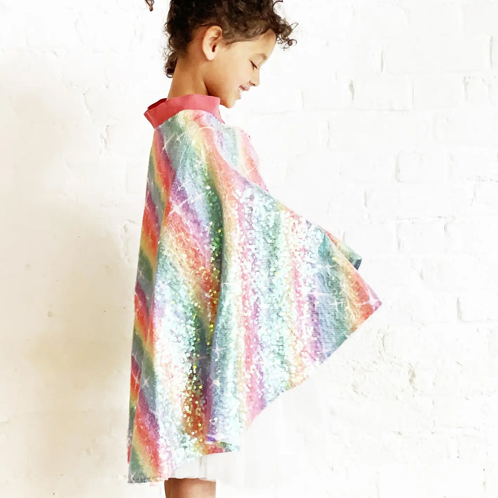 Ratatam Rainbow Cape with Multicolor Sequins Costume
