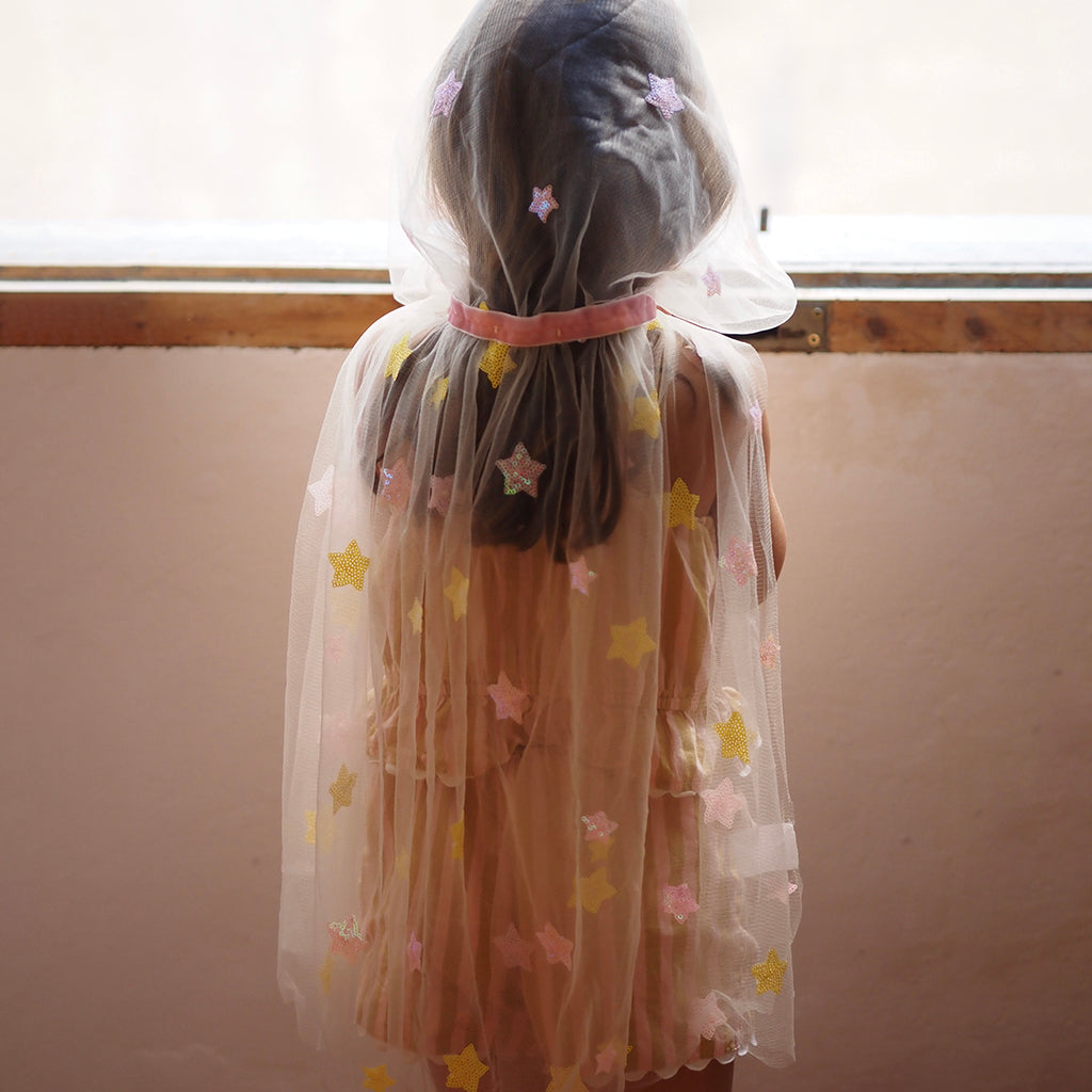 Ratatam Lily Cape Yellow and Pink Stars Costume