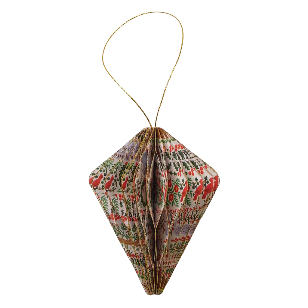 Rifle Paper Co. Set Of 5 Christmastide Honeycomb Ornaments