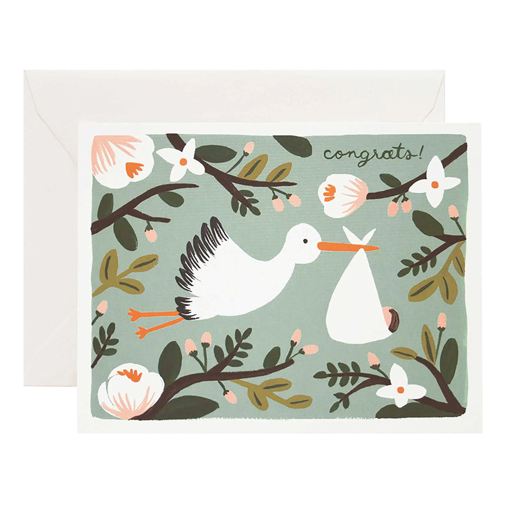 Rifle Paper Co. Congrats Stork Card