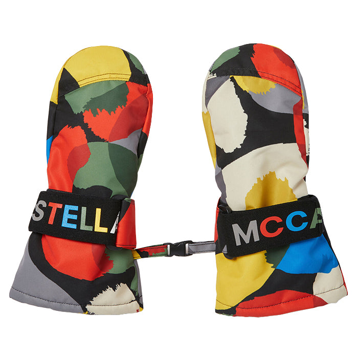 Stella McCartney Child Ski Mittens Multicolour Smudge Print