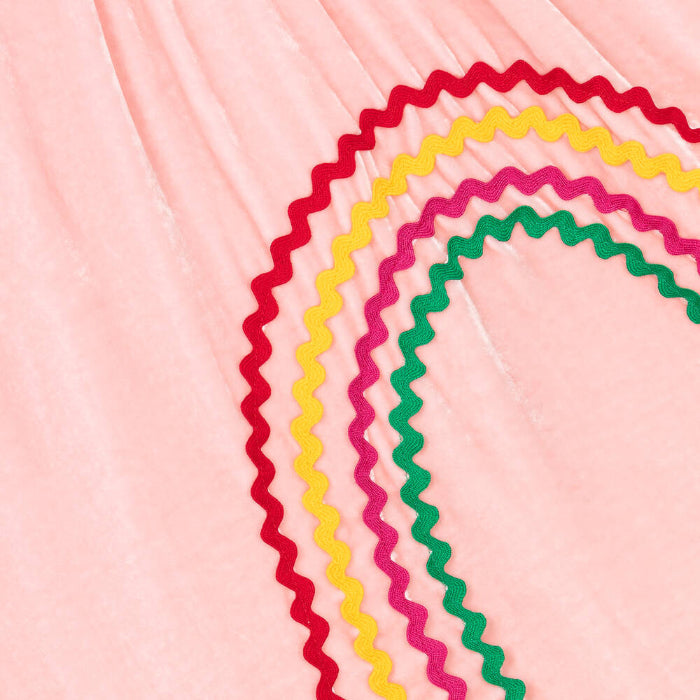 Stella McCartney Child Velvet Dress Pink Rainbow Ribbon