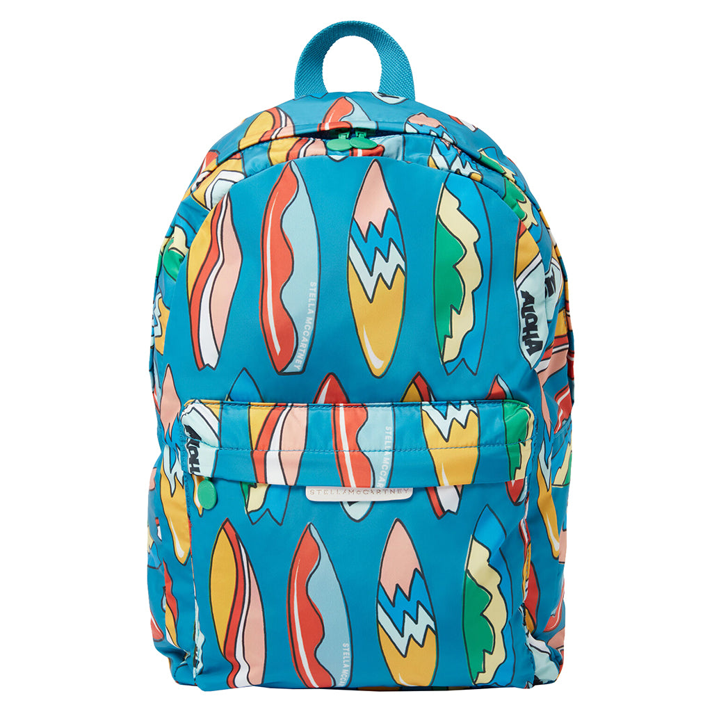 Stella McCartney Child Backpack With Surfboards Print Blue