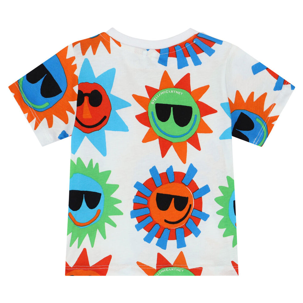 Stella McCartney Baby T-shirt With All Over Sun Print Multicolour