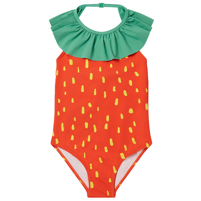 Stella McCartney Child Swimsuit Strawberry Spots Print Red