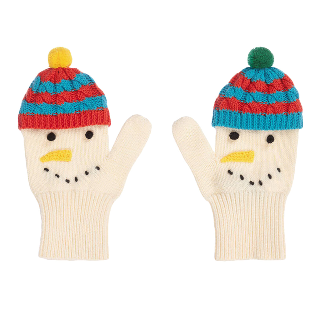 Stella McCartney Child Knit Snowman Gloves White