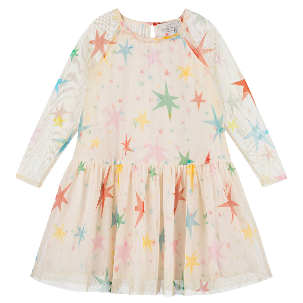 Stella McCartney Child Tulle Dress Large Multicolour Stars Print