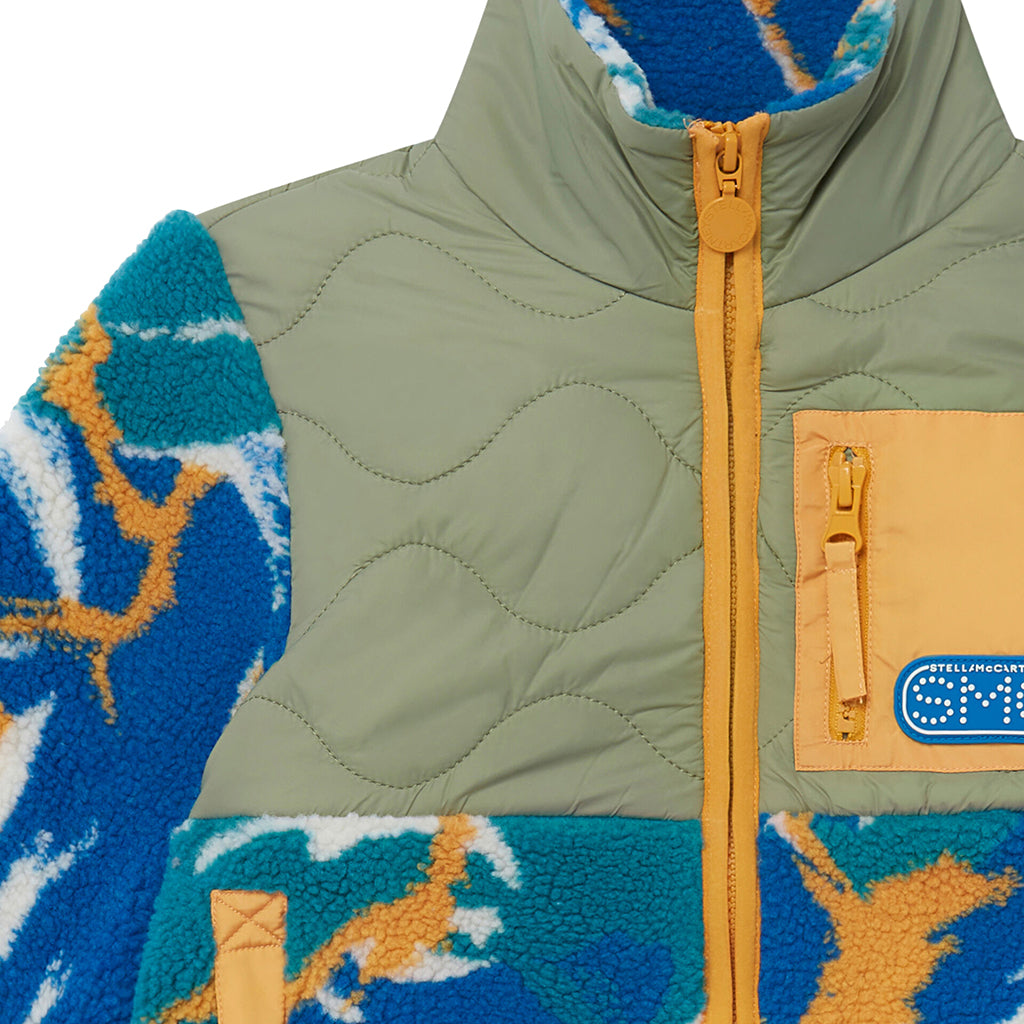 Stella McCartney Child Teddy Jacket Multicoloured Camo Print