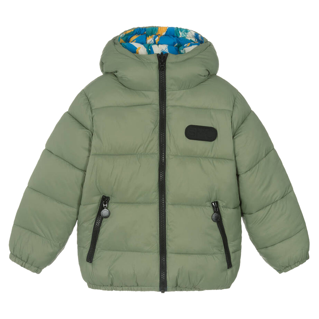 Stella McCartney Child Reversible Puffer Coat Green