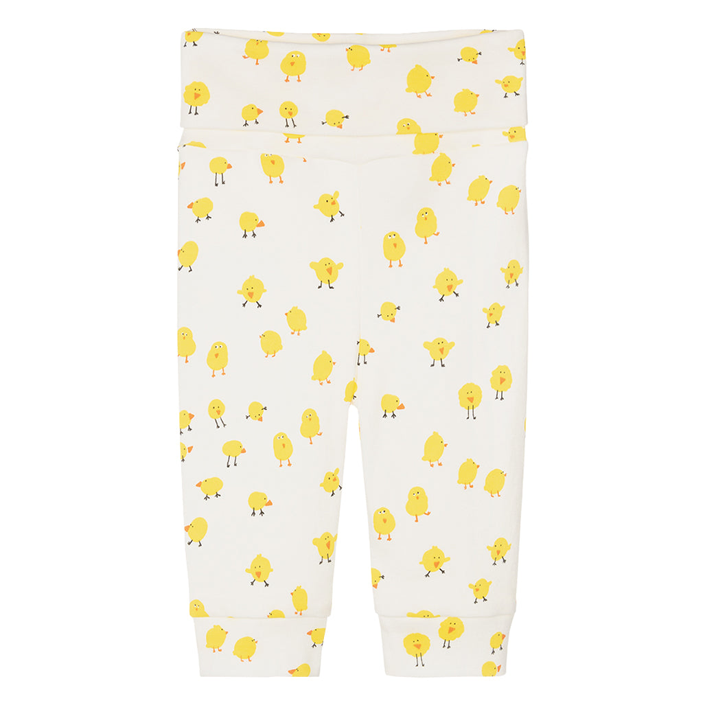 Stella McCartney Baby Leggings With Chicks Print Cream