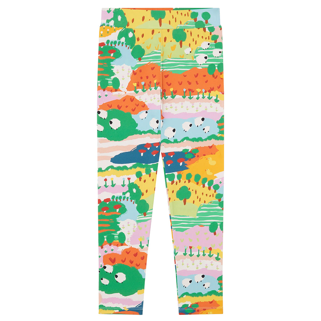 Stella McCartney Child Leggings Doodly Farm Land Print Multicolour