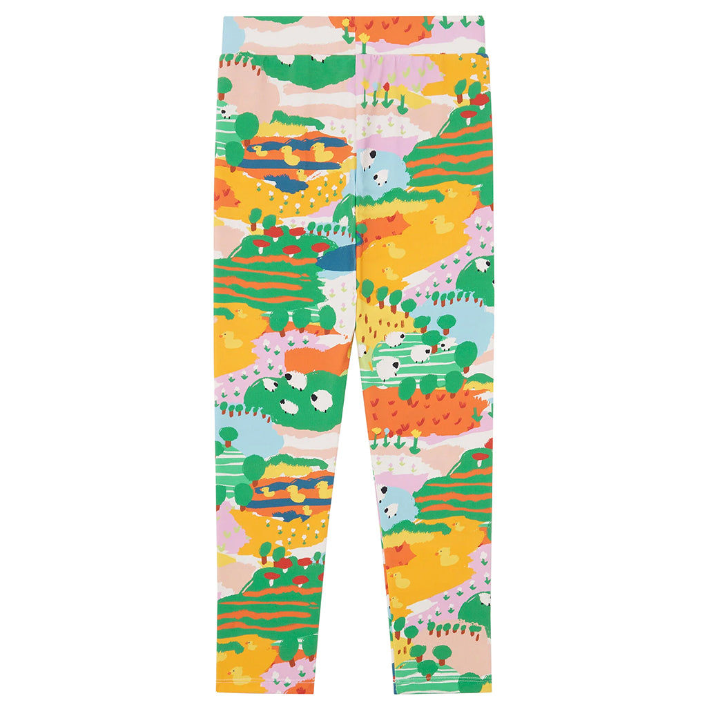 Stella McCartney Child Leggings Doodly Farm Land Print Multicolour