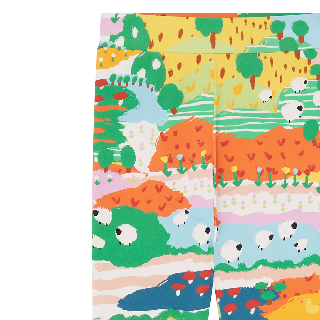 Stella McCartney Child Leggings Doodly Farm Land Print Multicolour