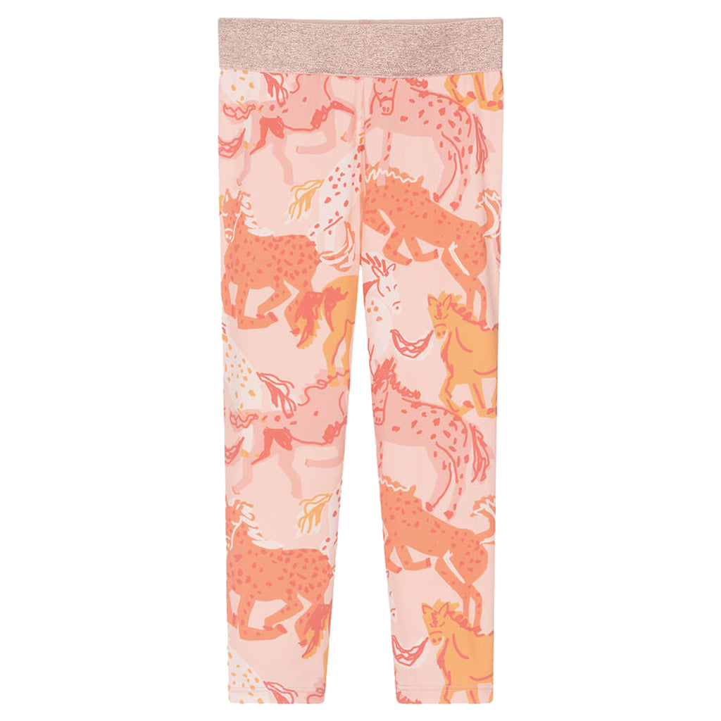 Stella McCartney Child Leggings Prairie Horse Print Pink