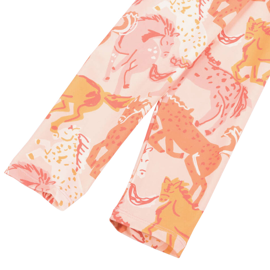 Stella McCartney Child Leggings Prairie Horse Print Pink