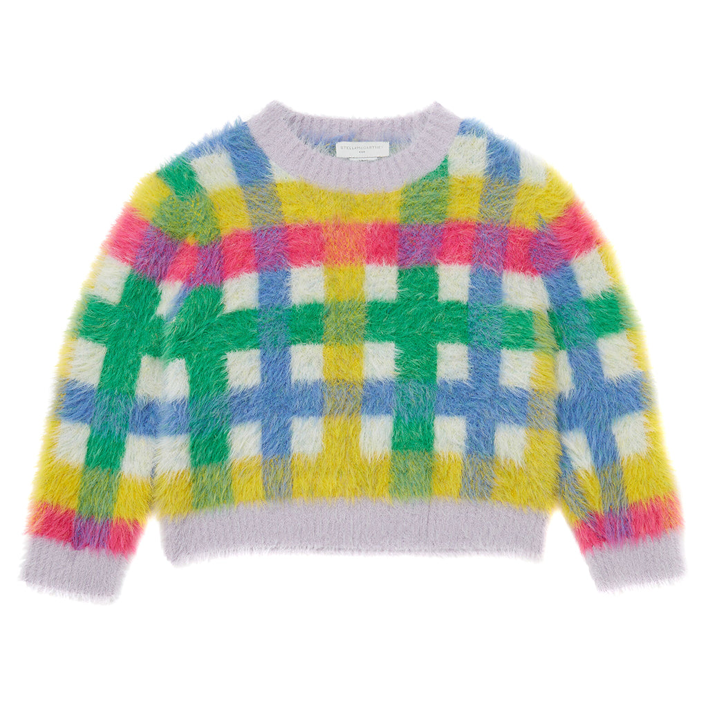 Stella McCartney Child Jacquard Knit Sweater Multicolour Checks