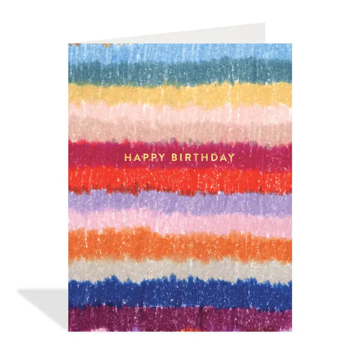 Halfpenny Postage Baby Card Birthday Stripes
