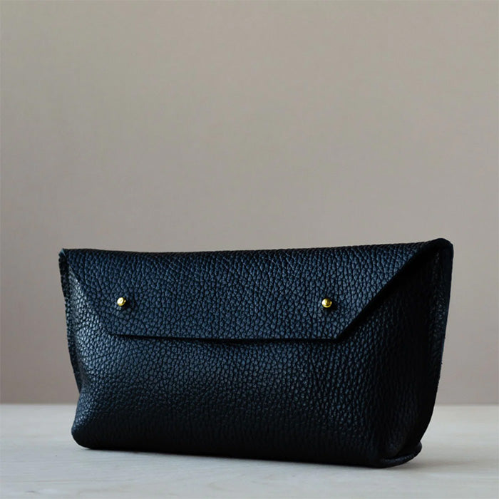 Studio Lowen Ailla Leather Clutch Bag Black