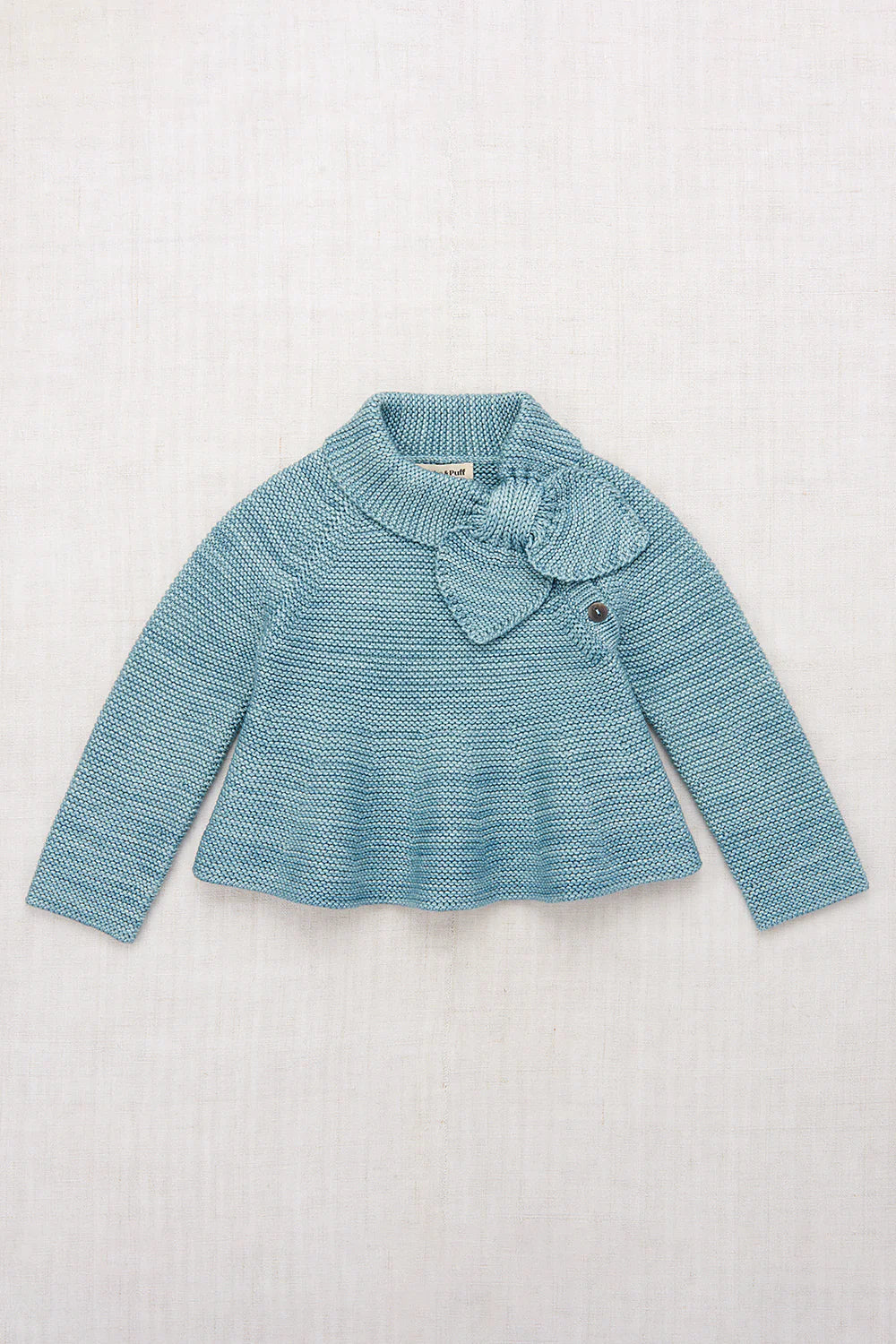 Misha & Puff Child Peplum Scout Sweater Yonder Blue