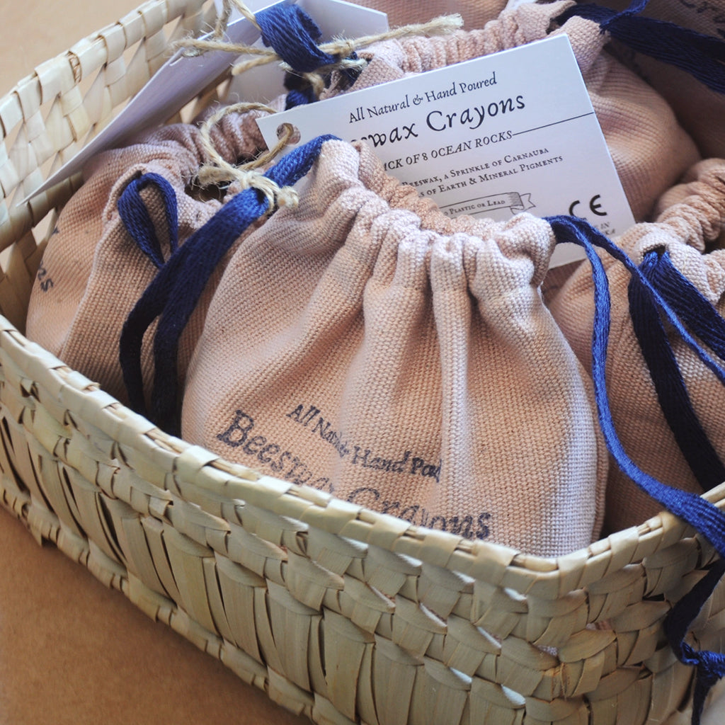 Smilogy Natural Beeswax Textured Ocean Rock Crayons Set of 3