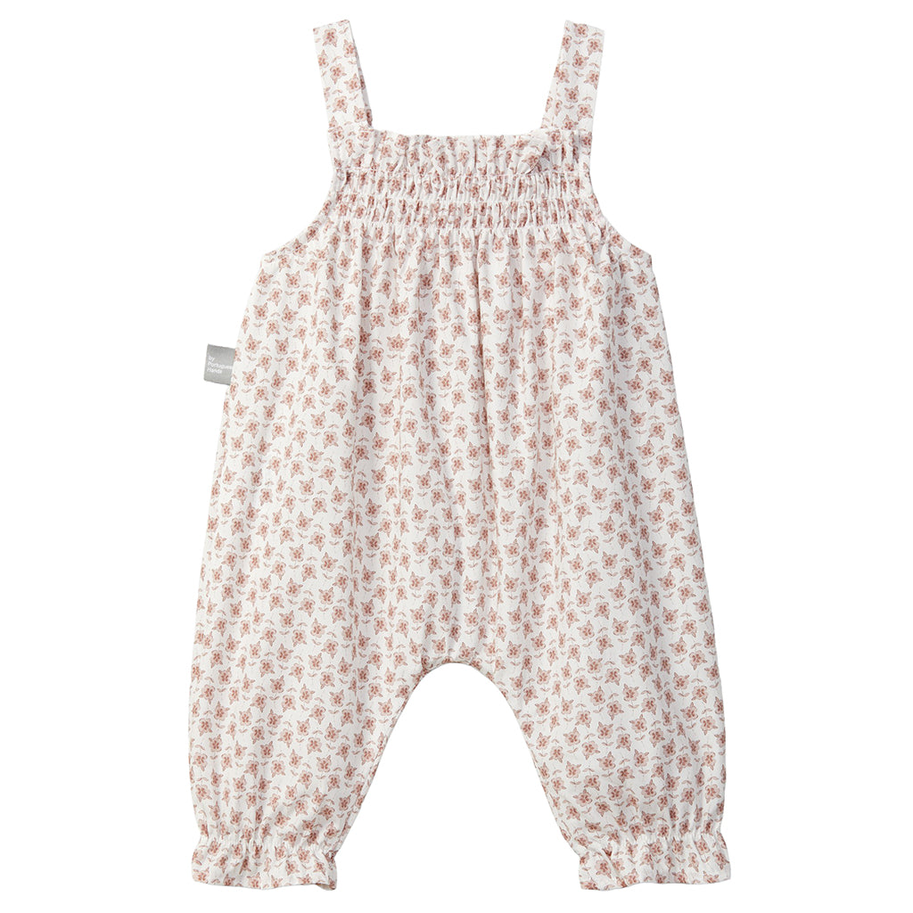 Snug Baby Jumpsuit Old Rose Pink Floral Print