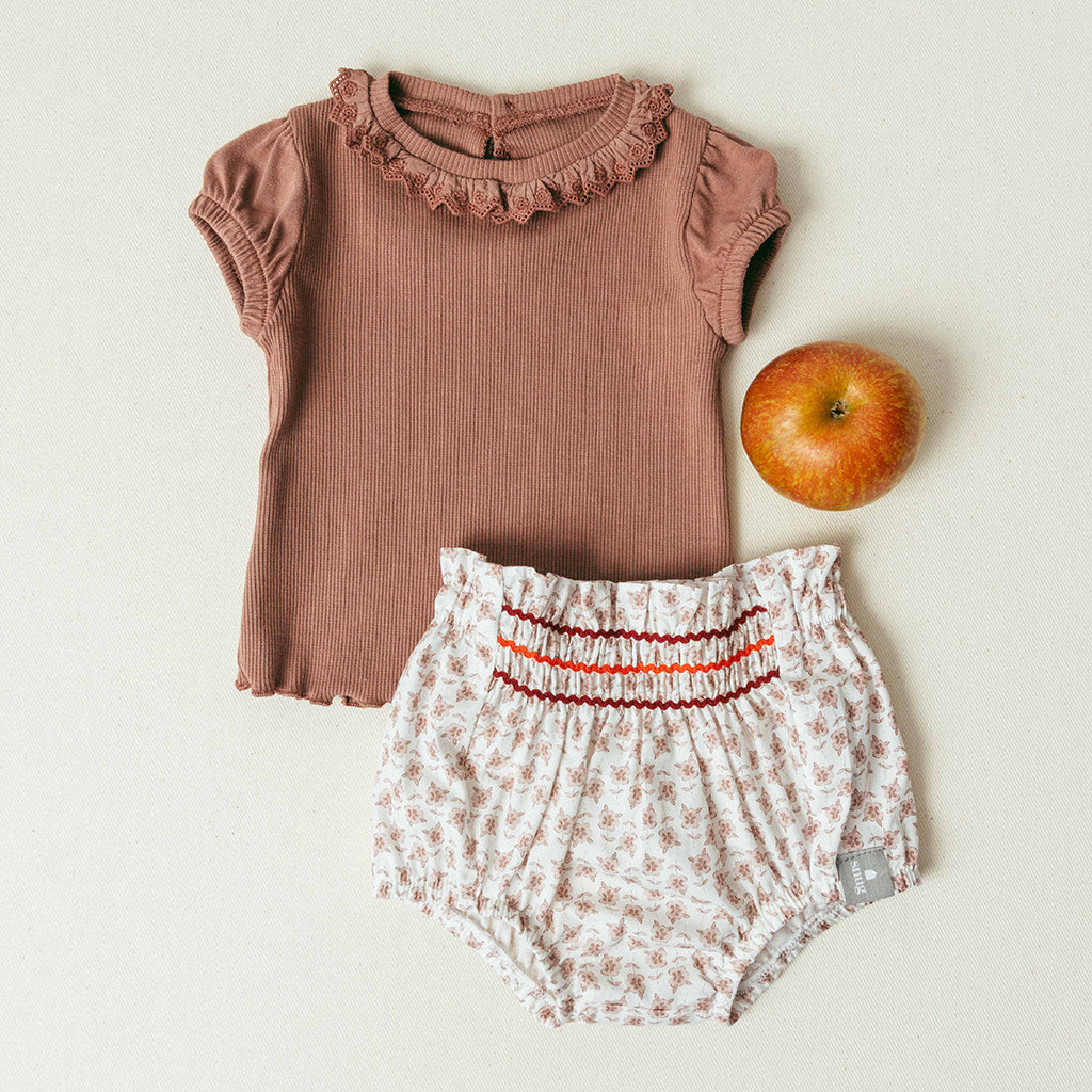 Snug Baby Bloomers Old Rose Pink Floral Print