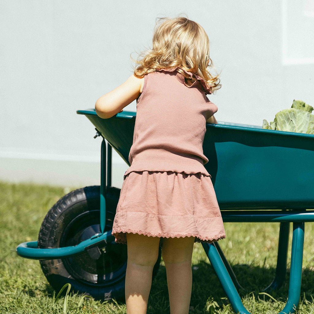 Snug Baby Skirt With Bloomers Terracotta Red