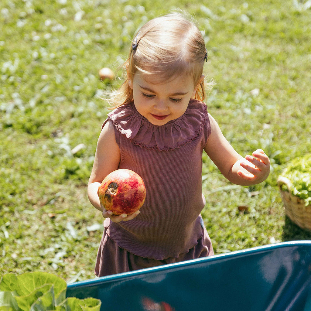 Snug Baby Collared Top Terracotta Red