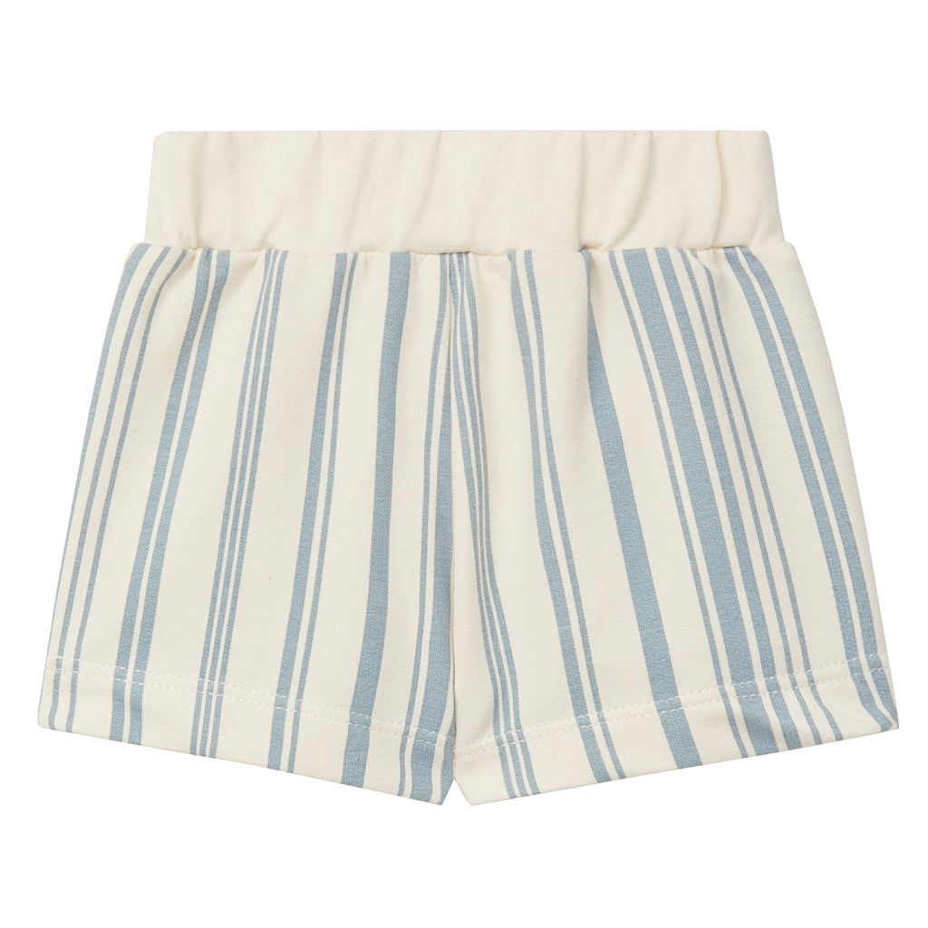 Snug Baby And Child Plush Shorts Mint Blue Stripes