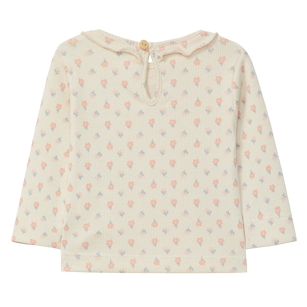 Snug Baby And Child T-shirt With Ruffle Collar Pink Floral