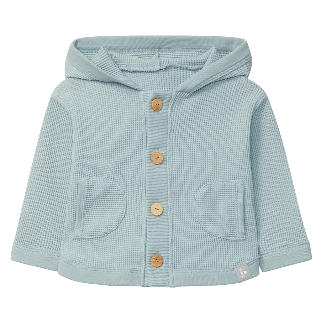 Snug Baby And Child Waffle Hooded Jacket Mint Blue